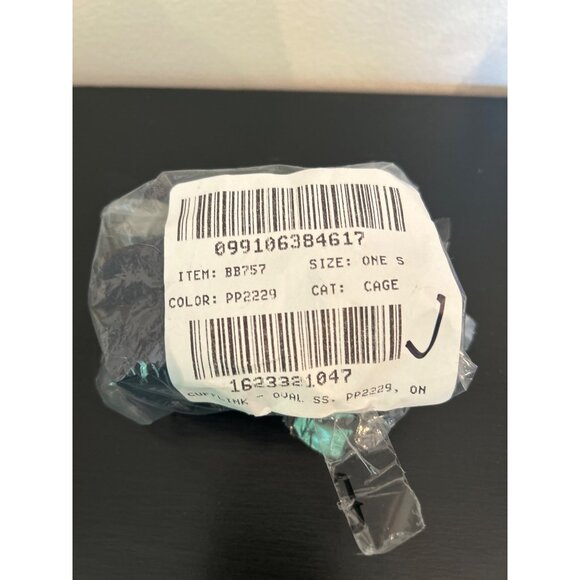 J Crew Sterling silver oval cuff links BB757 Flaw - Picture 3 of 5